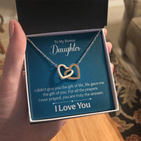 Load image into Gallery viewer, To My Bonus Daughter Necklace from Mom and Dad, Unique Bonus Daughter Birthday Gifts
