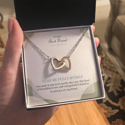 Load image into Gallery viewer, To My Best Friend Interlocking Hearts Necklace - I Can Be Fully Myself
