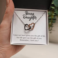 Load image into Gallery viewer, To My Bonus Daughter Necklace from Mom/Dad, Life Gave Me The Gift of You
