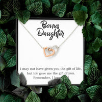 Load image into Gallery viewer, To My Bonus Daughter Necklace from Mom/Dad, Life Gave Me The Gift of You
