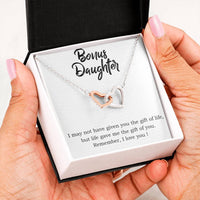 Load image into Gallery viewer, To My Bonus Daughter Necklace from Mom/Dad, Life Gave Me The Gift of You
