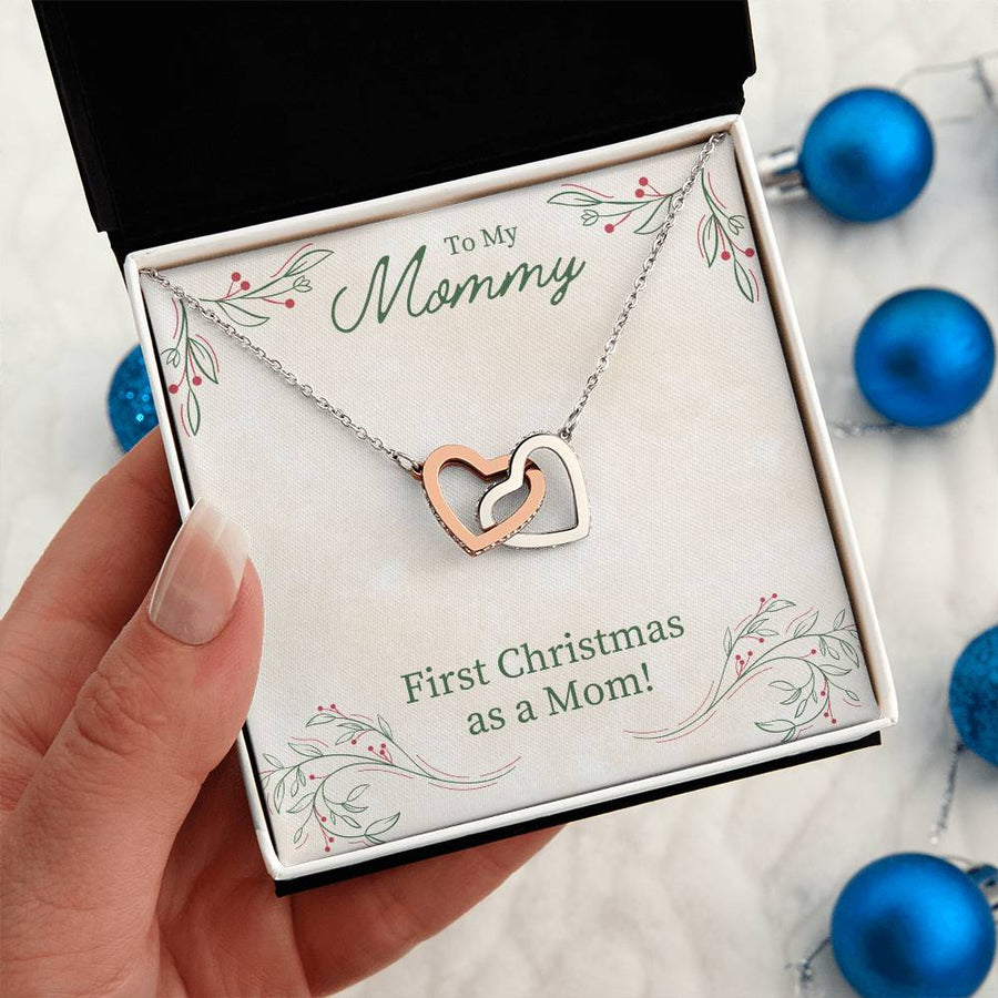 Unique First Christmas Gift for Mom, Christmas Necklace Gift for Mom from Daughter