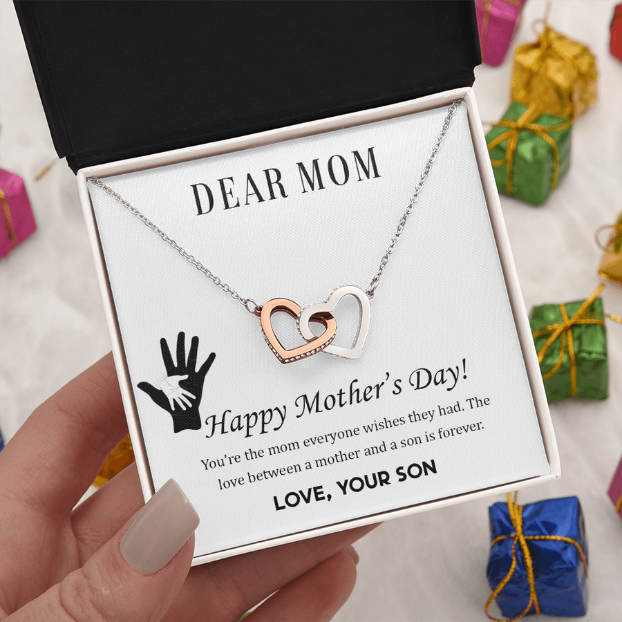Mom Necklace, Happy Mother's Day Necklace Gift for Mom from Daughter from Son