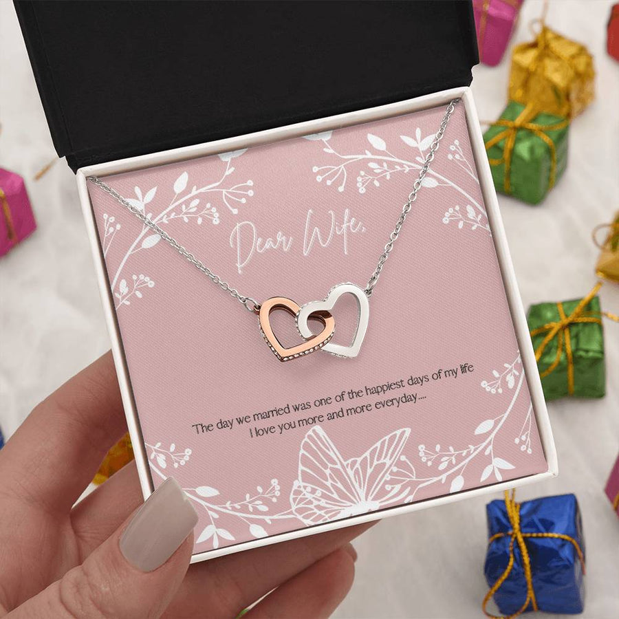 To My Beautiful Wife Necklace from Husband, I Love You More and More Everyday