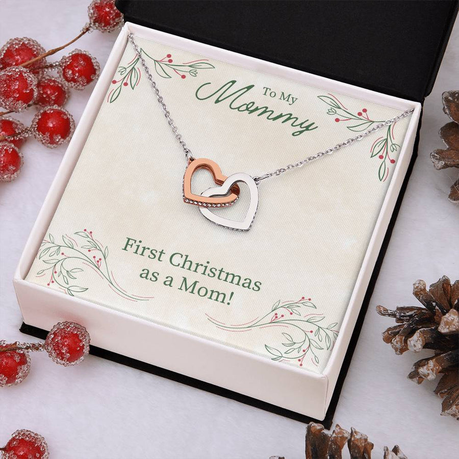 Unique First Christmas Gift for Mom, Christmas Necklace Gift for Mom from Daughter
