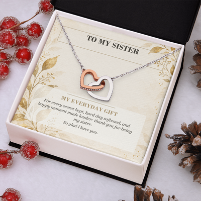 Load image into Gallery viewer, To My Sister Interlocking Hearts Necklace - My Everyday Gift
