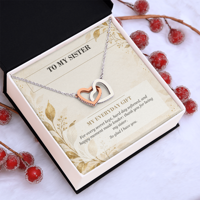 Load image into Gallery viewer, To My Sister Interlocking Hearts Necklace - My Everyday Gift
