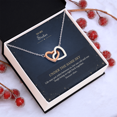 Load image into Gallery viewer, To My Sister Interlocking Hearts Necklace - Under the Same Sky
