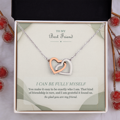 Load image into Gallery viewer, To My Best Friend Interlocking Hearts Necklace - I Can Be Fully Myself
