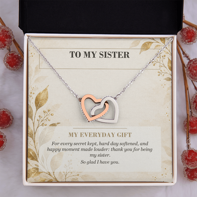 Load image into Gallery viewer, To My Sister Interlocking Hearts Necklace - My Everyday Gift
