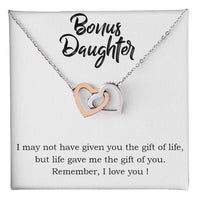 Load image into Gallery viewer, To My Bonus Daughter Necklace from Mom/Dad, Life Gave Me The Gift of You
