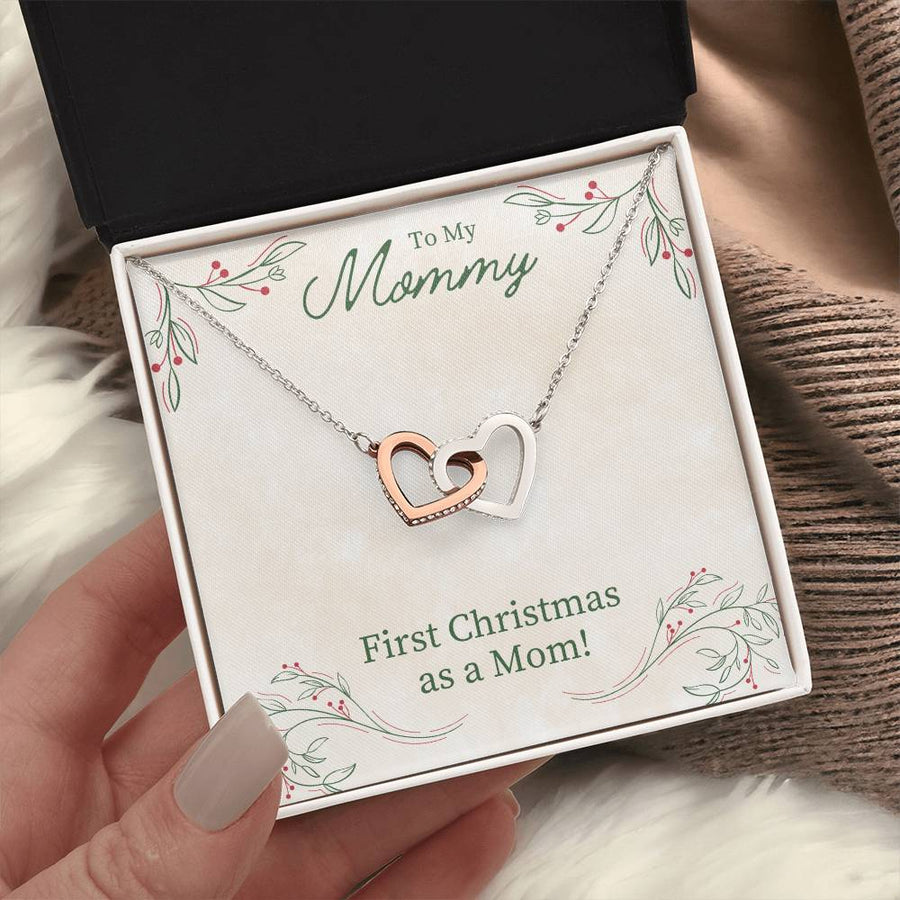 Unique First Christmas Gift for Mom, Christmas Necklace Gift for Mom from Daughter