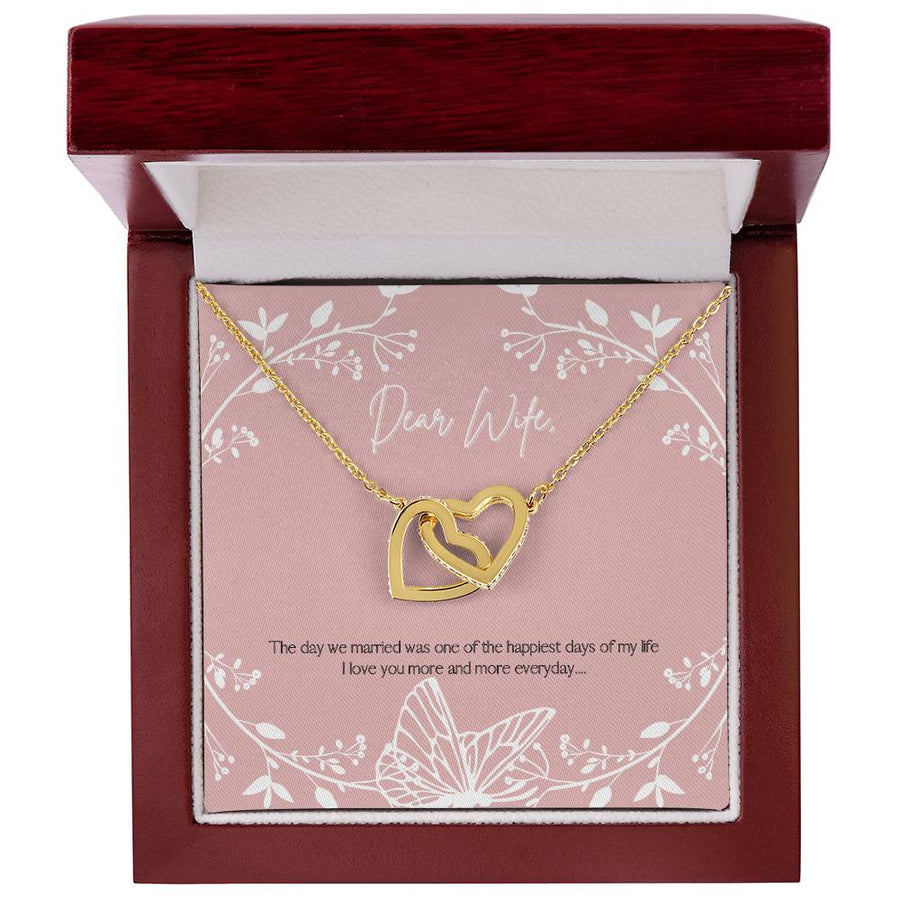 To My Beautiful Wife Necklace from Husband, I Love You More and More Everyday