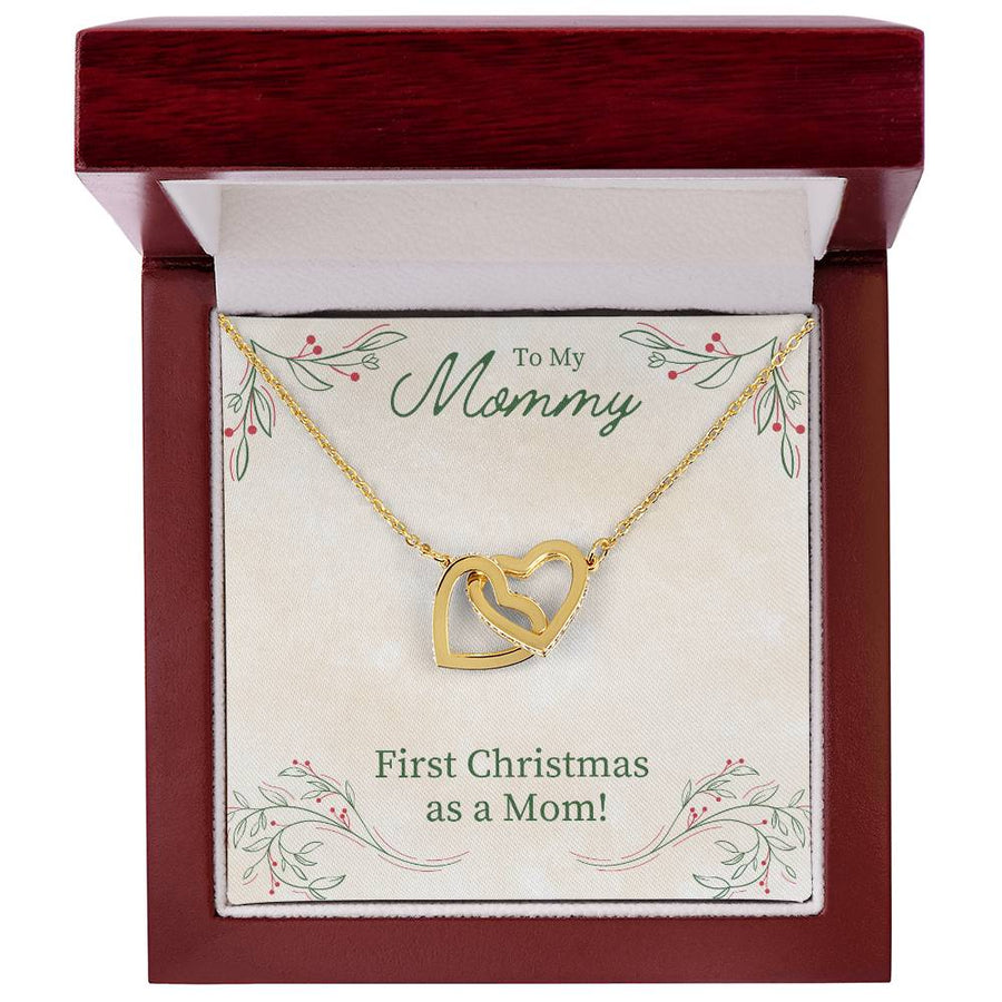 Unique First Christmas Gift for Mom, Christmas Necklace Gift for Mom from Daughter