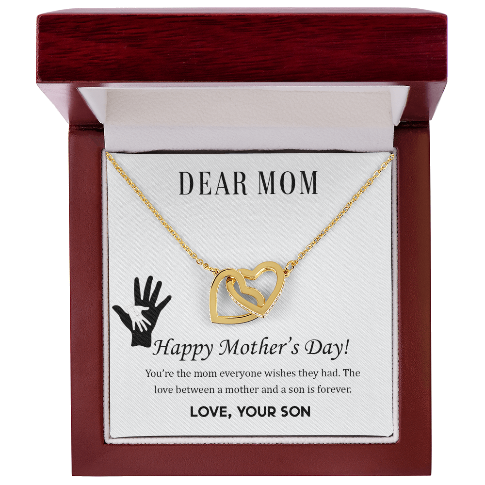 Mom Necklace, Happy Mother's Day Necklace Gift for Mom from Daughter from Son