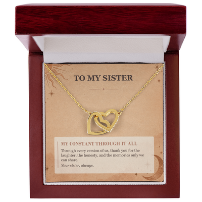 Load image into Gallery viewer, To My Sister Interlocking Hearts Necklace - My Constant Through It All

