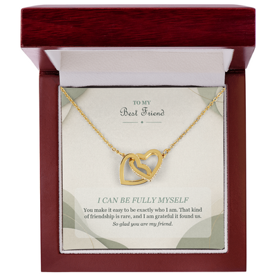 Load image into Gallery viewer, To My Best Friend Interlocking Hearts Necklace - I Can Be Fully Myself
