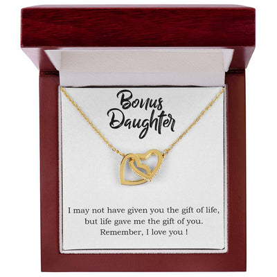 Load image into Gallery viewer, To My Bonus Daughter Necklace from Mom/Dad, Life Gave Me The Gift of You
