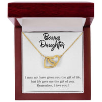 Load image into Gallery viewer, To My Bonus Daughter Necklace from Mom/Dad, Life Gave Me The Gift of You
