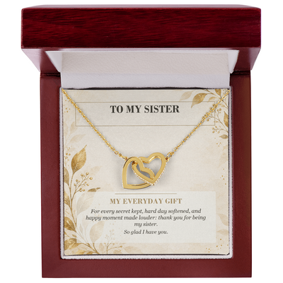 Load image into Gallery viewer, To My Sister Interlocking Hearts Necklace - My Everyday Gift
