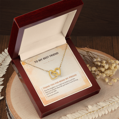 Load image into Gallery viewer, To My Best Friend Interlocking Hearts Necklace - Thank You for Being My Person
