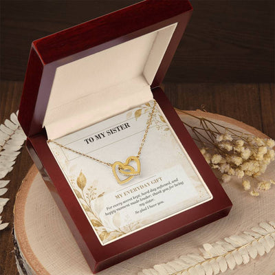 Load image into Gallery viewer, To My Sister Interlocking Hearts Necklace - My Everyday Gift
