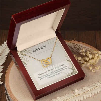 Load image into Gallery viewer, To My Mom Interlocking Hearts Necklace - You Gave Me Room to Grow
