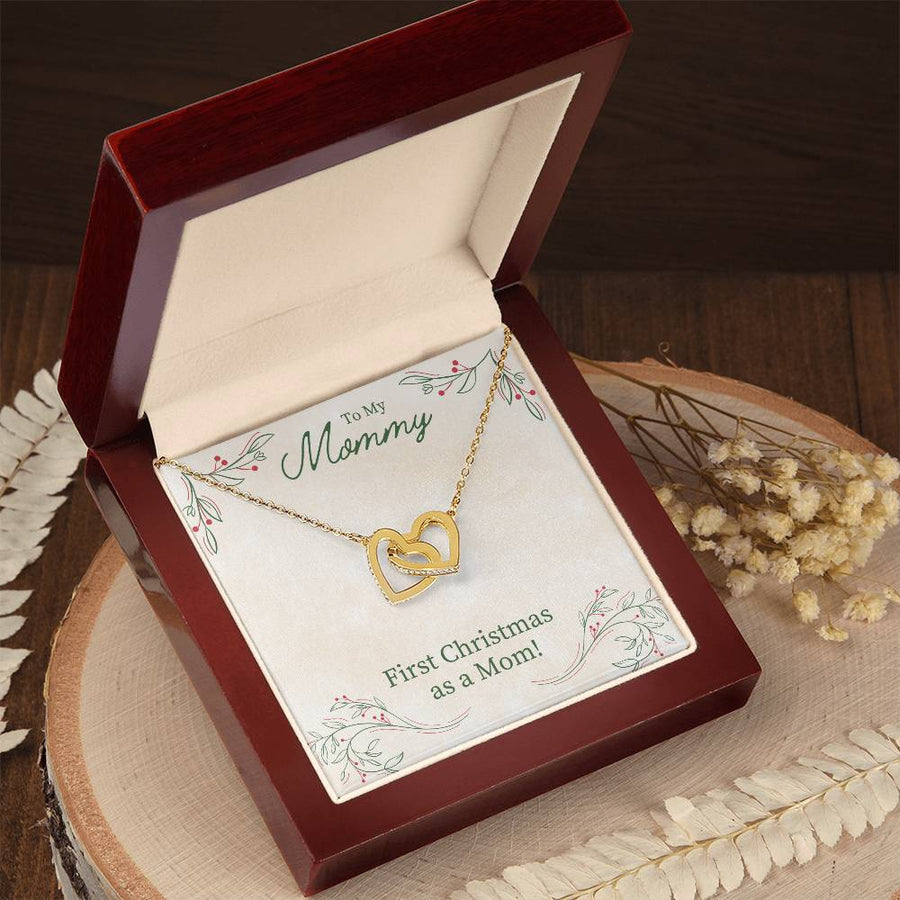 Unique First Christmas Gift for Mom, Christmas Necklace Gift for Mom from Daughter