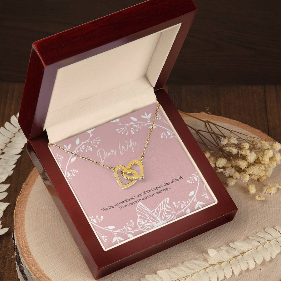 To My Beautiful Wife Necklace from Husband, I Love You More and More Everyday
