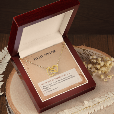 Load image into Gallery viewer, To My Sister Interlocking Hearts Necklace - My Constant Through It All
