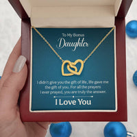 Load image into Gallery viewer, To My Bonus Daughter Necklace from Mom and Dad, Unique Bonus Daughter Birthday Gifts
