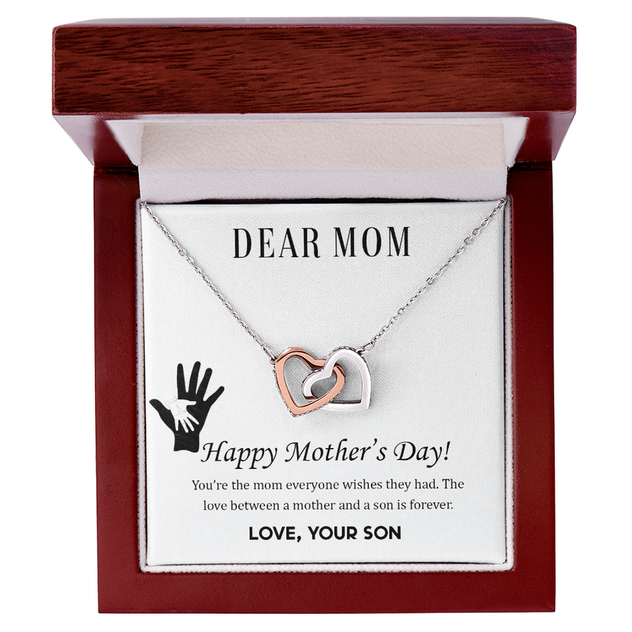 Mom Necklace, Happy Mother's Day Necklace Gift for Mom from Daughter from Son