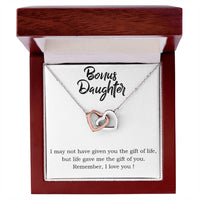 Load image into Gallery viewer, To My Bonus Daughter Necklace from Mom/Dad, Life Gave Me The Gift of You
