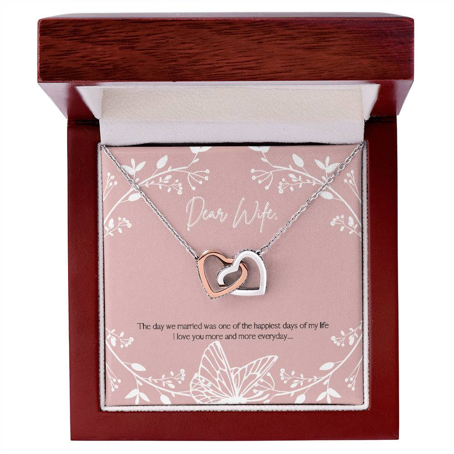To My Beautiful Wife Necklace from Husband, I Love You More and More Everyday