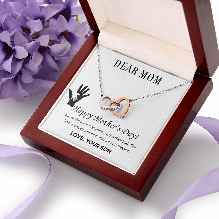Mom Necklace, Happy Mother's Day Necklace Gift for Mom from Daughter from Son