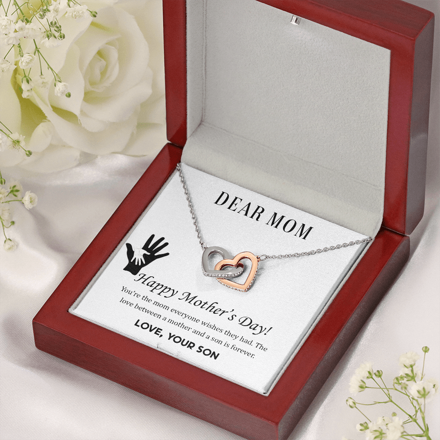 Mom Necklace, Happy Mother's Day Necklace Gift for Mom from Daughter from Son