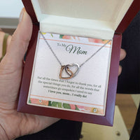 Load image into Gallery viewer, To My Mom Necklace from Son/Daughter, I Love You Mom...
