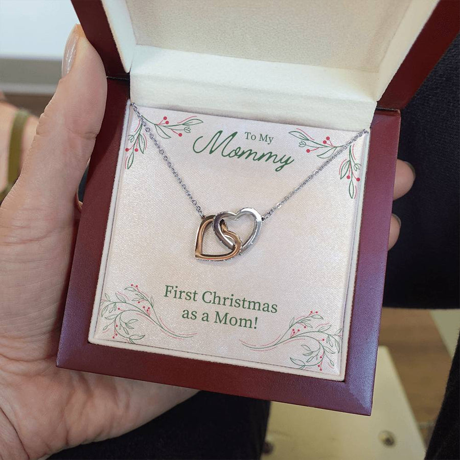 Unique First Christmas Gift for Mom, Christmas Necklace Gift for Mom from Daughter