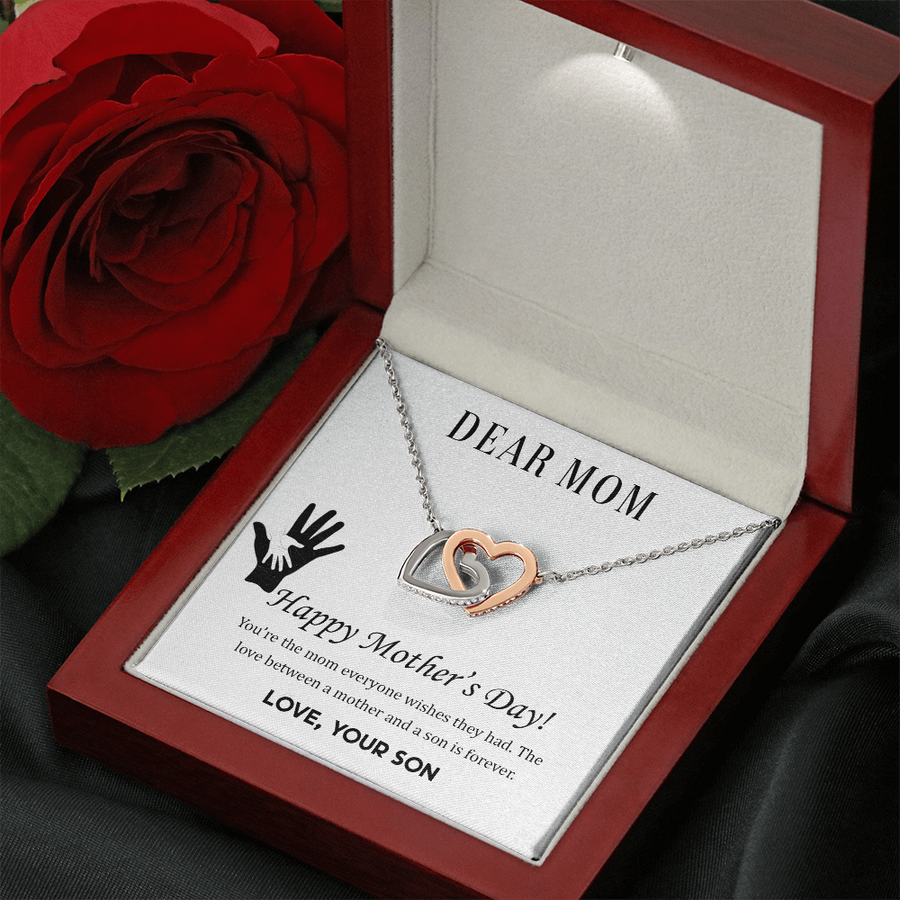Mom Necklace, Happy Mother's Day Necklace Gift for Mom from Daughter from Son
