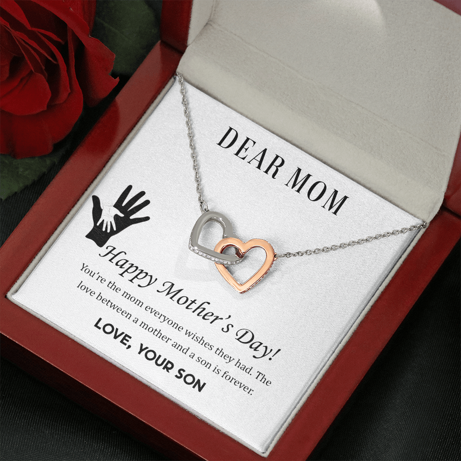 Mom Necklace, Happy Mother's Day Necklace Gift for Mom from Daughter from Son