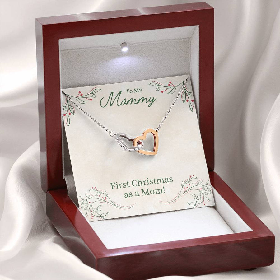 Unique First Christmas Gift for Mom, Christmas Necklace Gift for Mom from Daughter