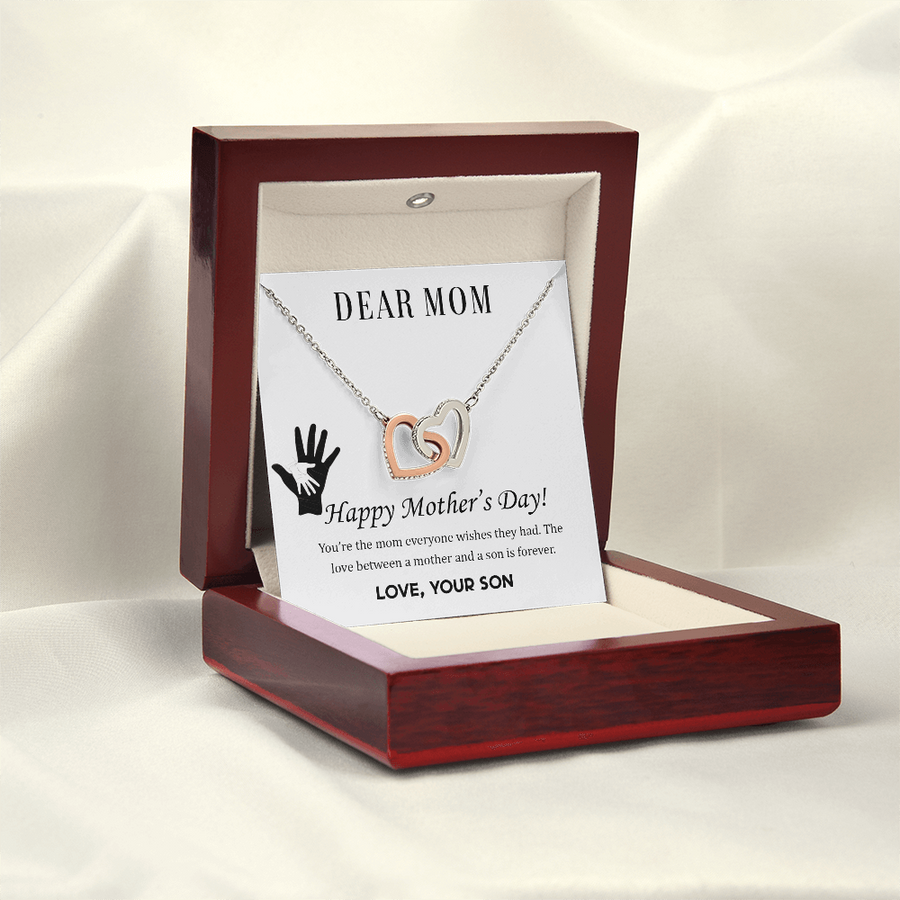 Mom Necklace, Happy Mother's Day Necklace Gift for Mom from Daughter from Son