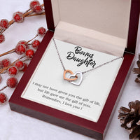 Load image into Gallery viewer, To My Bonus Daughter Necklace from Mom/Dad, Life Gave Me The Gift of You
