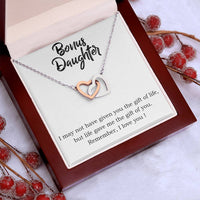 Load image into Gallery viewer, To My Bonus Daughter Necklace from Mom/Dad, Life Gave Me The Gift of You
