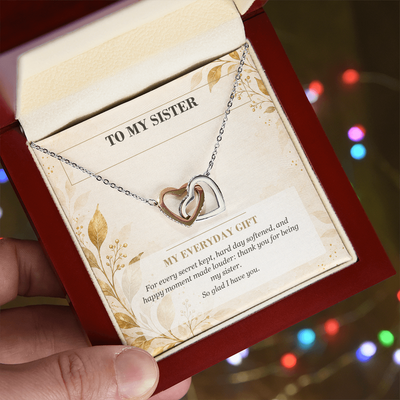 Load image into Gallery viewer, To My Sister Interlocking Hearts Necklace - My Everyday Gift
