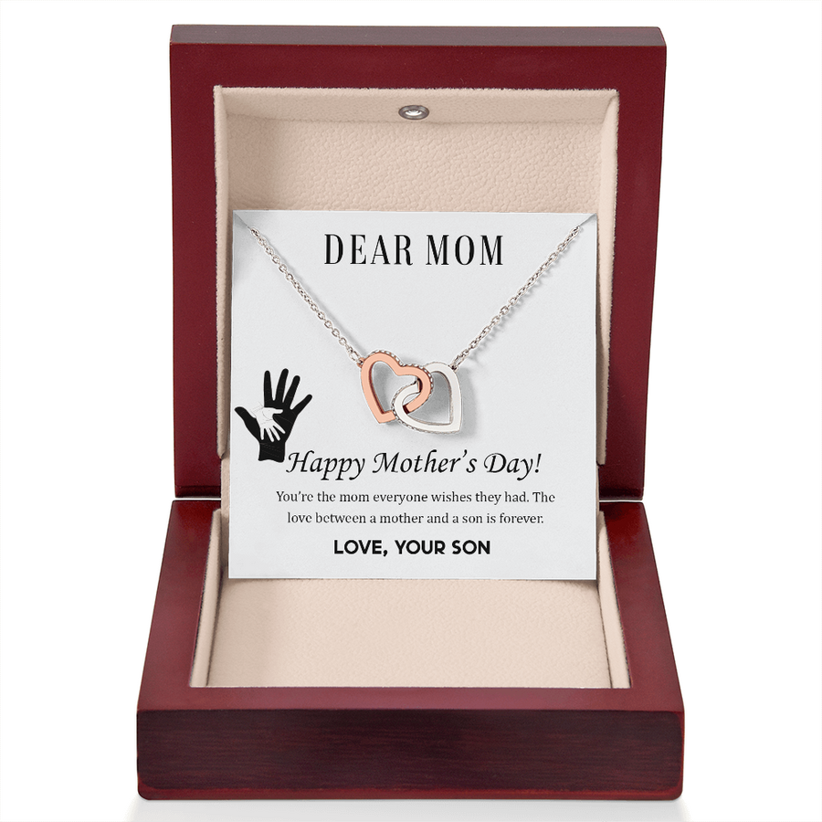 Mom Necklace, Happy Mother's Day Necklace Gift for Mom from Daughter from Son
