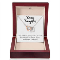 Load image into Gallery viewer, To My Bonus Daughter Necklace from Mom/Dad, Life Gave Me The Gift of You
