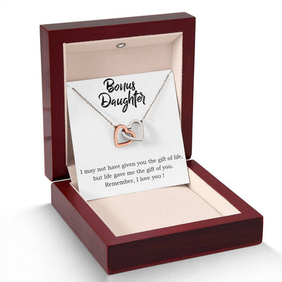 Load image into Gallery viewer, To My Bonus Daughter Necklace from Mom/Dad, Life Gave Me The Gift of You
