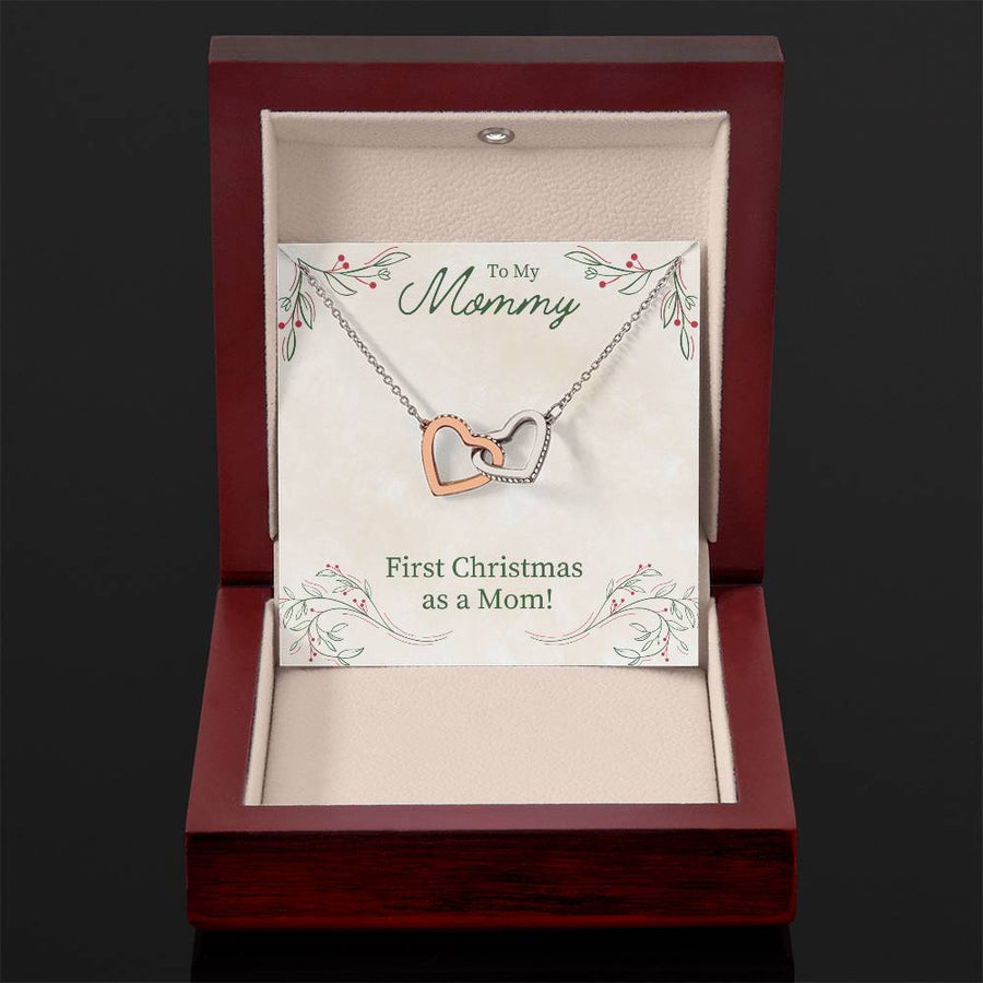 Unique First Christmas Gift for Mom, Christmas Necklace Gift for Mom from Daughter