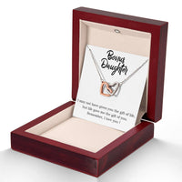 Load image into Gallery viewer, To My Bonus Daughter Necklace from Mom/Dad, Life Gave Me The Gift of You
